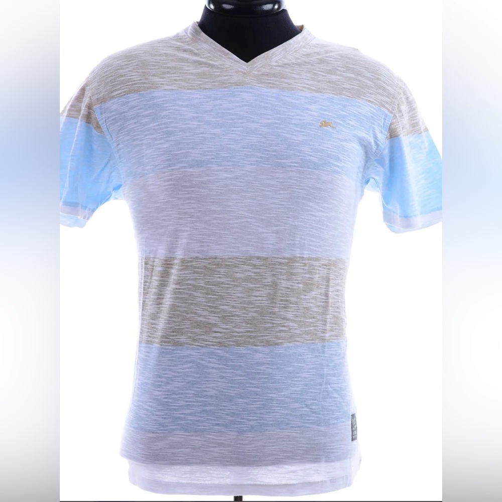 MEN’S DRIFTWOOD STRIPED V-NECK SHIRT